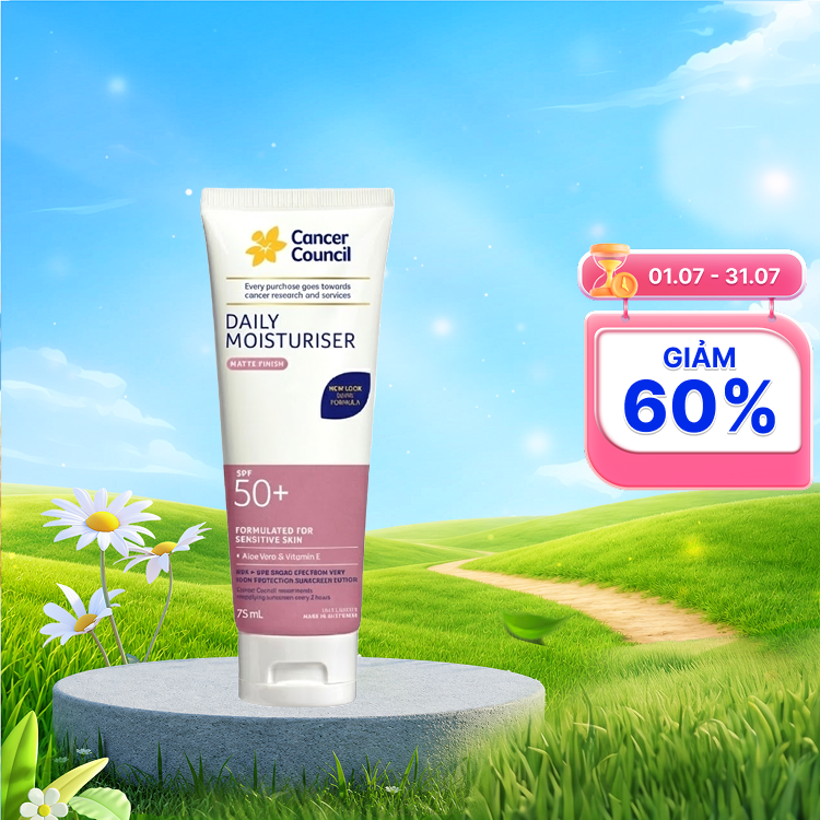 Kem chống nắng dưỡng ẩm dành cho da mặt Cancer Council (75ml)