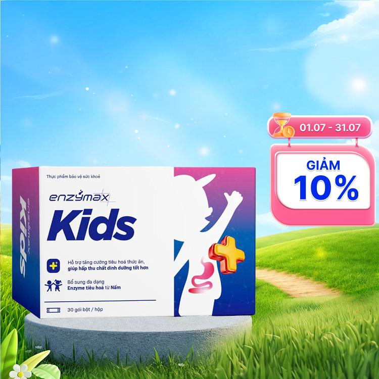 Thực phẩm bảo vệ sức khỏe ENZYMAX KIDS hỗ trợ tăng cường tiêu hóa (Hộp 30 gói)