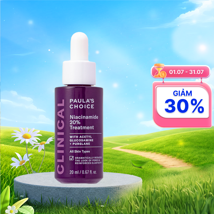 Tinh chất thu nhỏ lỗ chân lông Paulas Choice Clinical Niacinamide 20% Treatment