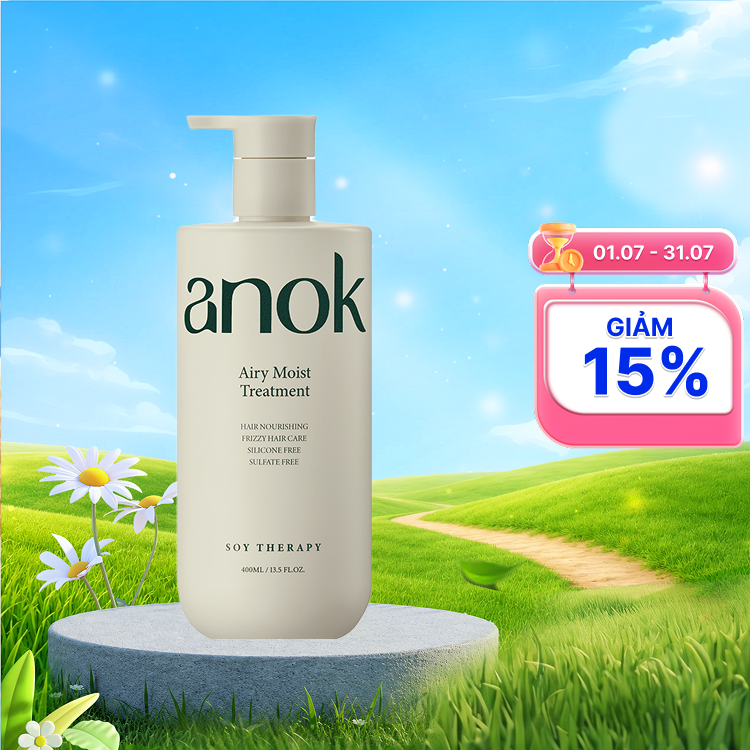 Dầu Xả Anok giúp giảm xơ rối cho tóc mềm mại, óng mượt và khỏe hơn (400ml/Chai)