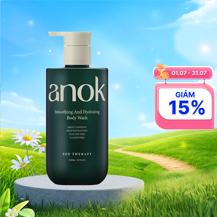 Sữa Tắm Anok Smoothing & Hydrating dưỡng ẩm và làm mịn da (Chai 300ml)