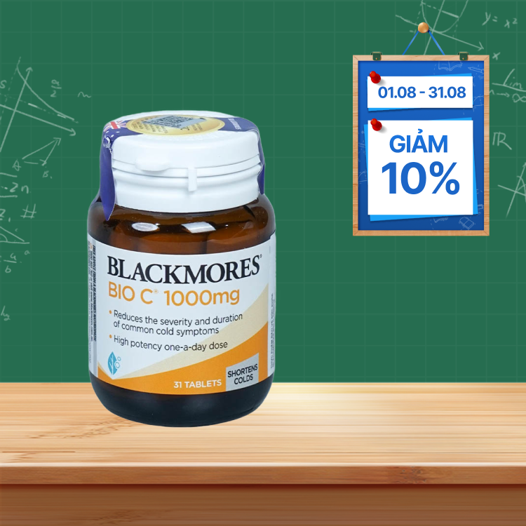 Thuốc Blackmores Bio C 1000mg (hộp 31 viên) giúp bổ sung vitamin C