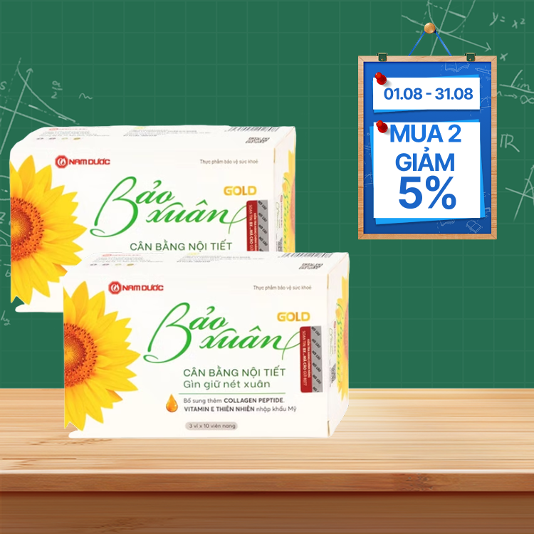 Viên uống Bảo Xuân Gold (Hộp 30 viên) giúp hỗ trợ cân bằng nội tiết tố nữ