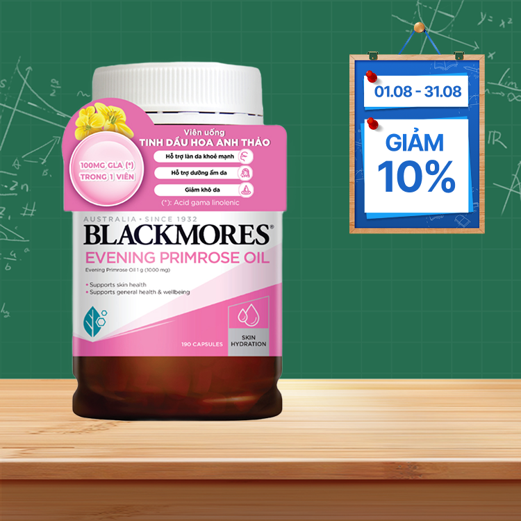 Viên Uống Tinh Dầu Hoa Anh Thảo Blackmores Evening Primrose Oil 190 Viên