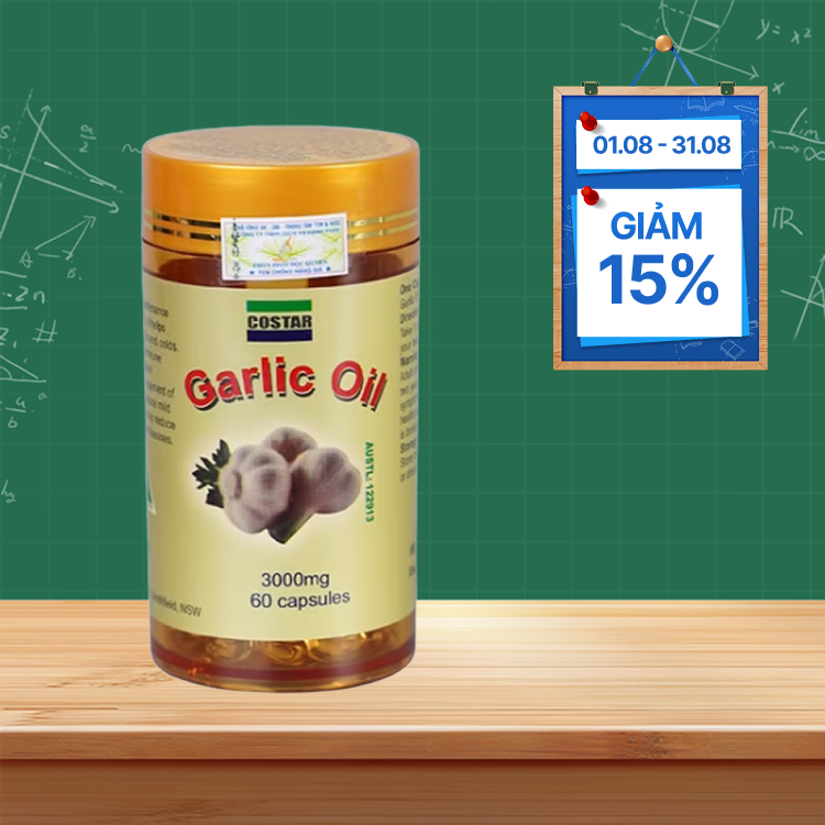 Tinh dầu tỏi Costar Garlic Oil (Lọ 60 viên) giúp tăng sức đề kháng