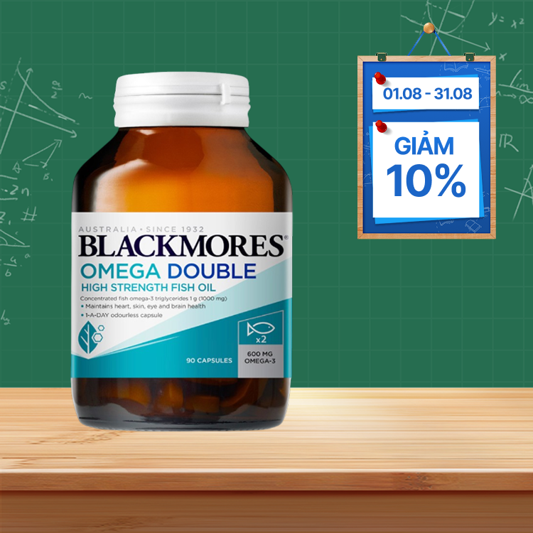 Viên dầu cá Blackmores Omega 3 Fish Oil (90 viên) hỗ trợ tim, mắt, da