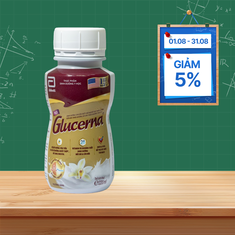 Sữa nước Abbott Glucerna hương vani dành cho người tiểu đường (Chai 220g)