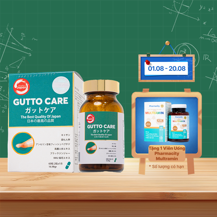 TPBVSK GUTTO CARE Hỗ Trợ Cải Thiện Chỉ Số Axit Uric (Hộp 60 viên)
