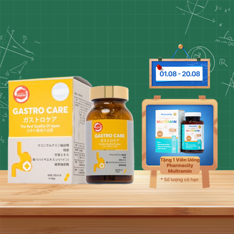 TPBVSK GASTRO CARE Hỗ Trợ Cải Thiện Đầy Bụng, Đau Vùng Thượng Vị (Hộp 60 viên)
