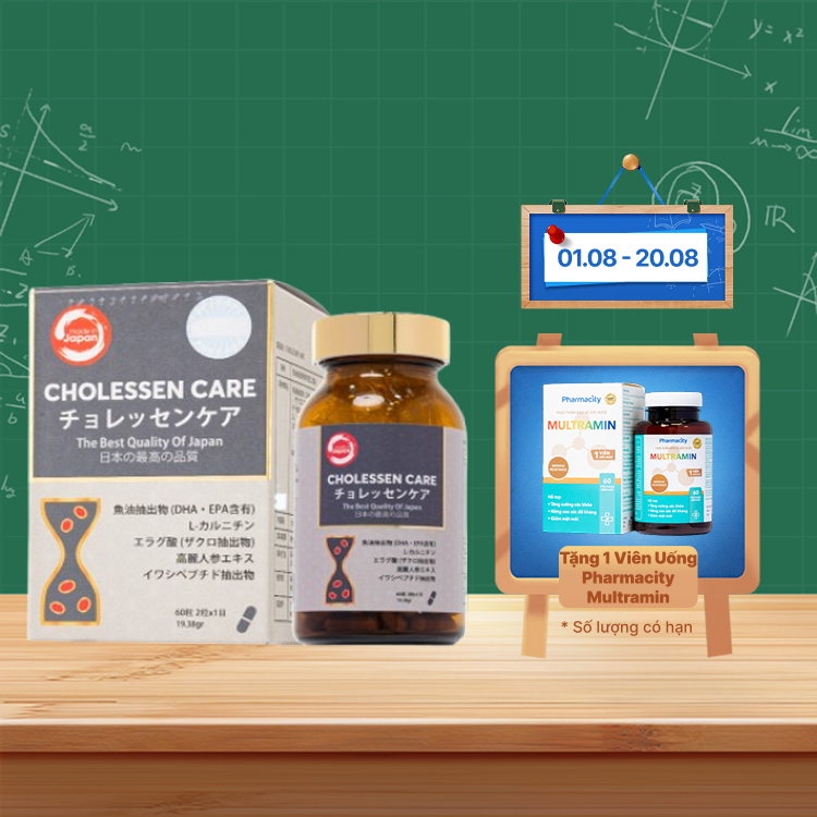 TPBVSK CHOLESSEN CARE Hỗ Trợ Cải Thiện Mỡ Máu Cao, Gan Nhiễm Mỡ (Hộp 60 viên)