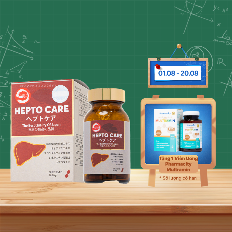 TPBVSK HEPTO CARE Hỗ Trợ Cải Thiện Chức Năng Gan (Hộp 60 viên)