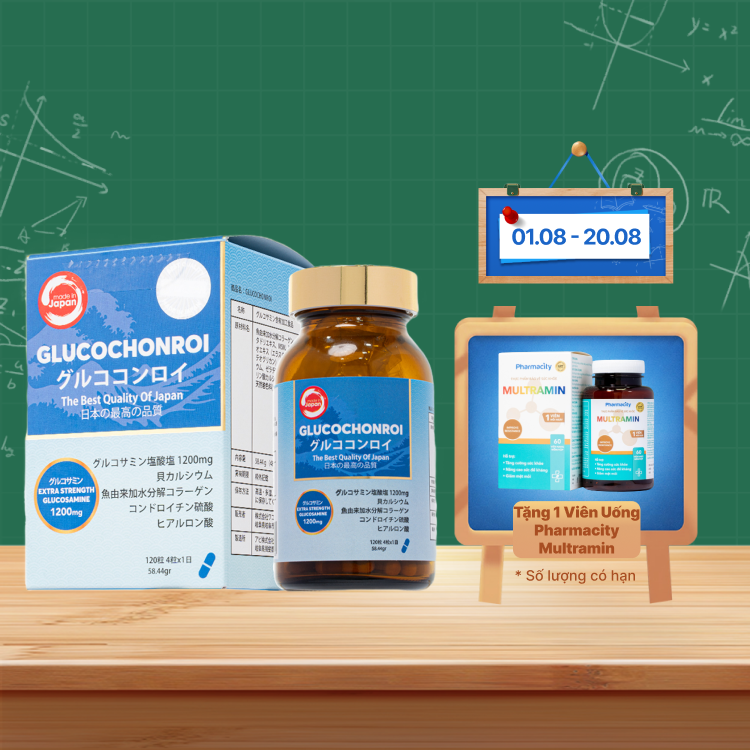 TPBVSK GLUCOCHONROI Hỗ Trợ Tăng Cường Chất Nhờn Bôi Trơn Ổ Khớp (Hộp 120 viên)
