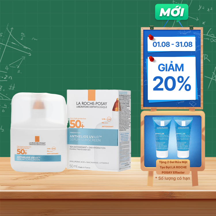 La Roche-Posay Anthelios Uvair SPF 50+ thấm nhanh kiềm dầu (Tuýt 50ml)