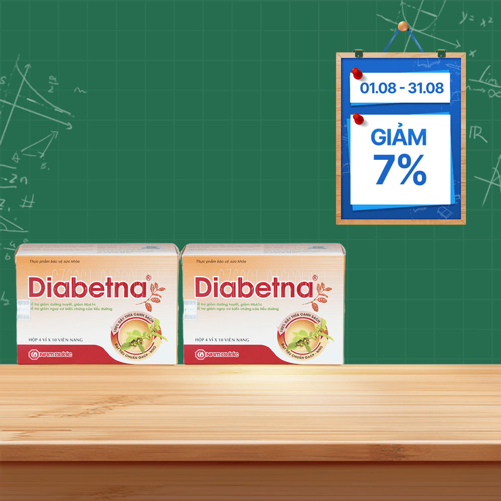 Combo 2 Viên uống Nam Dược Diabetna hỗ trợ giảm đường huyết (Hộp 40 viên)