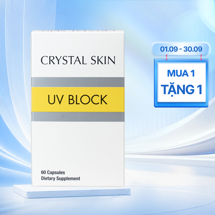 CRYSTAL SKIN UV BLOCK TPBVSK Hỗ Trợ Bảo Vệ Da (Hộp 60 Viên)