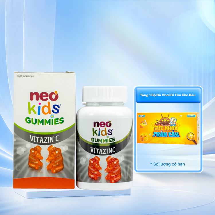 Thực phẩm bảo vệ sức khoẻ NEO KIDS® GUMMIES VITAZINC (Hộp 60 viên nhai)