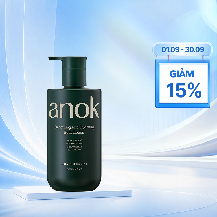 Kem Dưỡng Toàn Thân Anok Smoothing & Hydrating cấp ẩm làm mềm mịn (300ml/Chai)