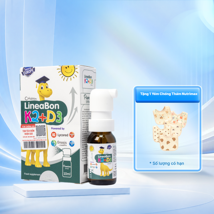 Chai xịt Lineabon D3 + K2 Spray hỗ trợ xương chắc khỏe (10ml)