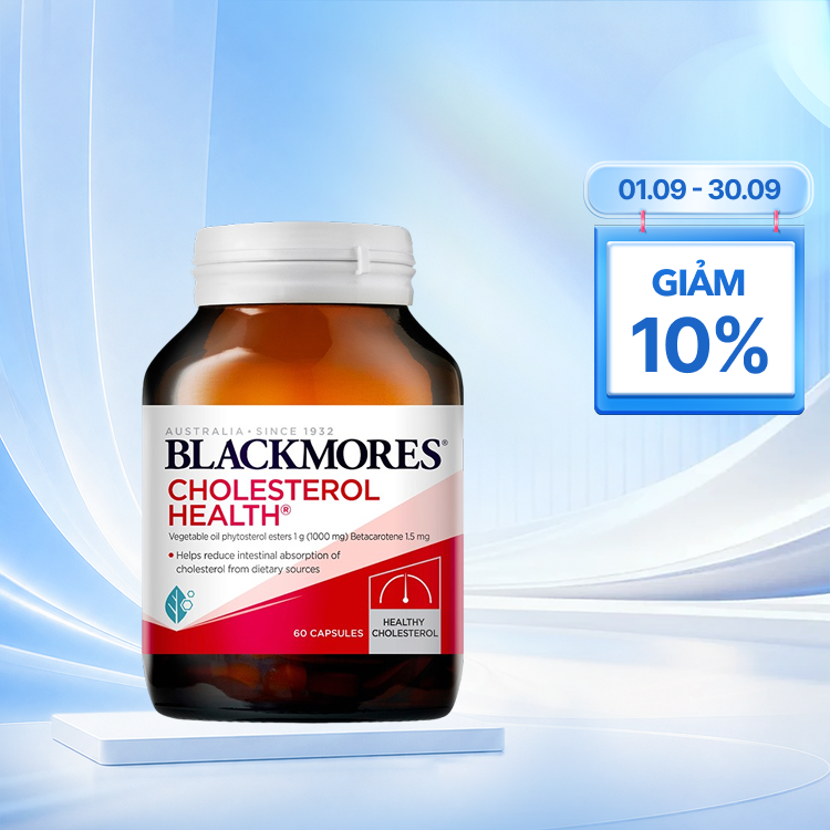 Viên Uống Hỗ Trợ Giảm Cholesterol Blackmores Cholesterol Health 60 Viên