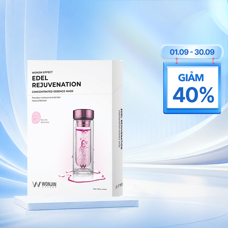 Hộp 10 Miếng Mặt Nạ Wonjin Effect cấp ẩm, giúp da sáng mịn (Miếng 30g)