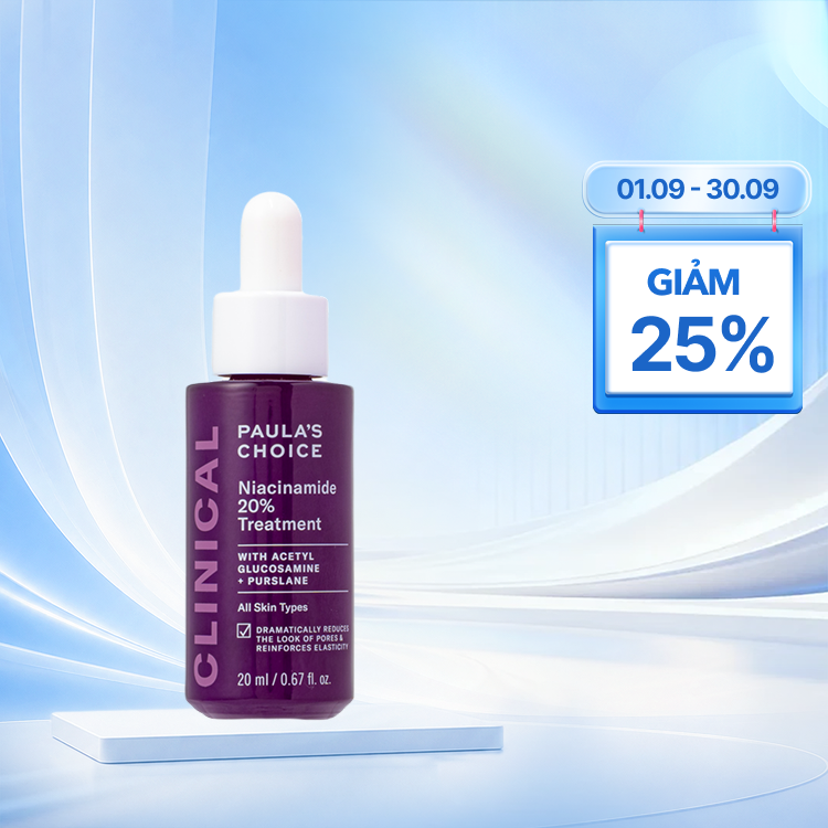 Tinh chất thu nhỏ lỗ chân lông Paulas Choice Clinical Niacinamide 20% Treatment