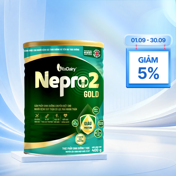 Sữa bột Nepro 2 Gold VitaDairy dành cho người suy thận (400g)