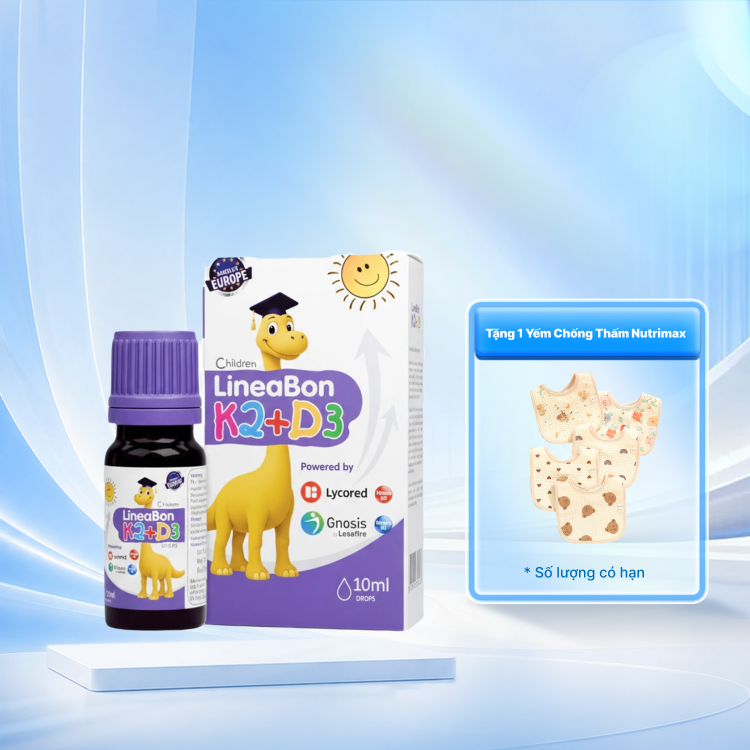 Dung dịch LineaBon K2 + D3 giúp bé phát triển chiều cao (Chai 10ml)