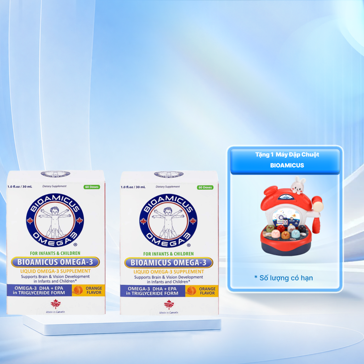 Combo 2 Dung dịch BIOAMICUS Omega-3 hỗ trợ tăng cường thị lực (Lọ 30ml)