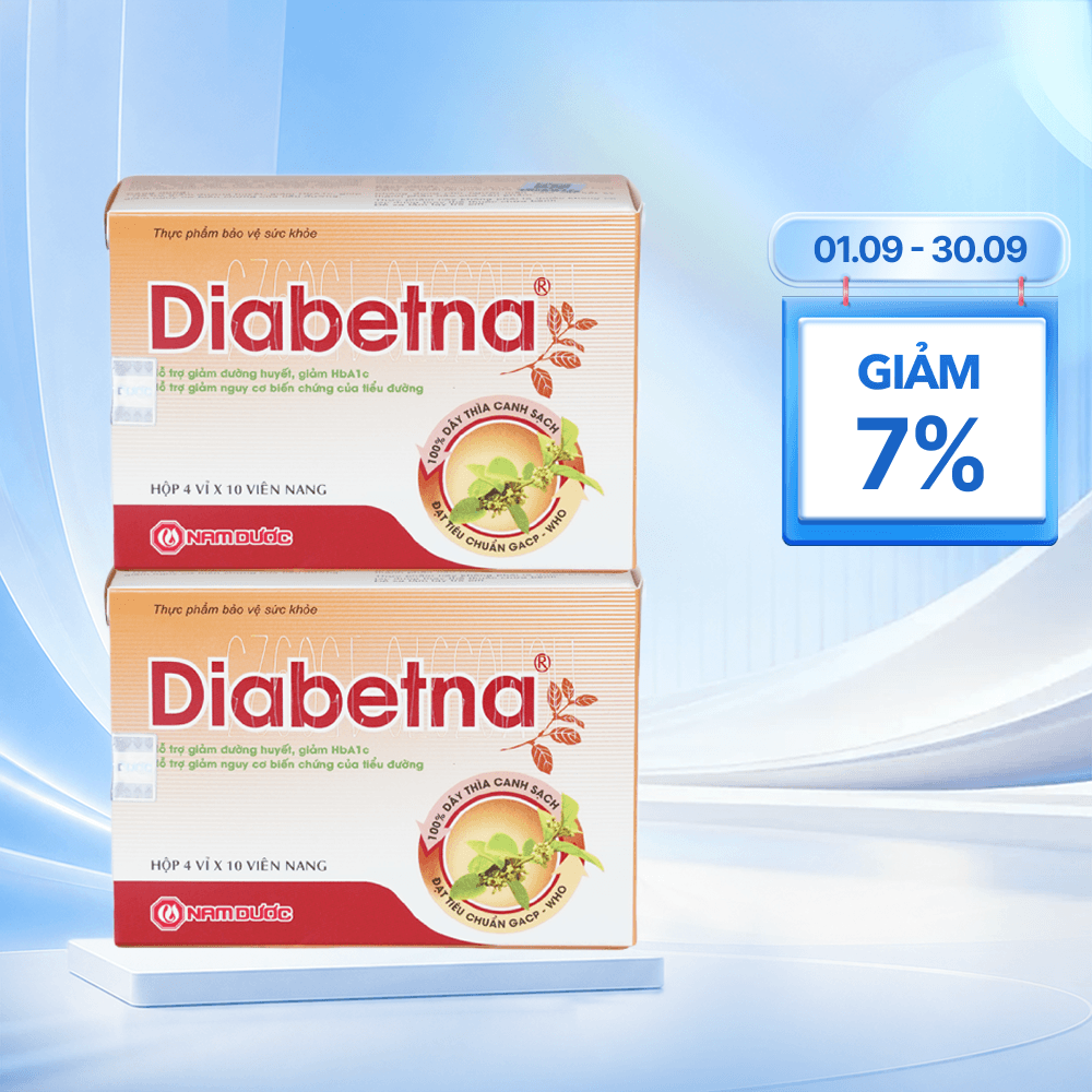 Combo 2 Viên uống Nam Dược Diabetna hỗ trợ giảm đường huyết (Hộp 40 viên)