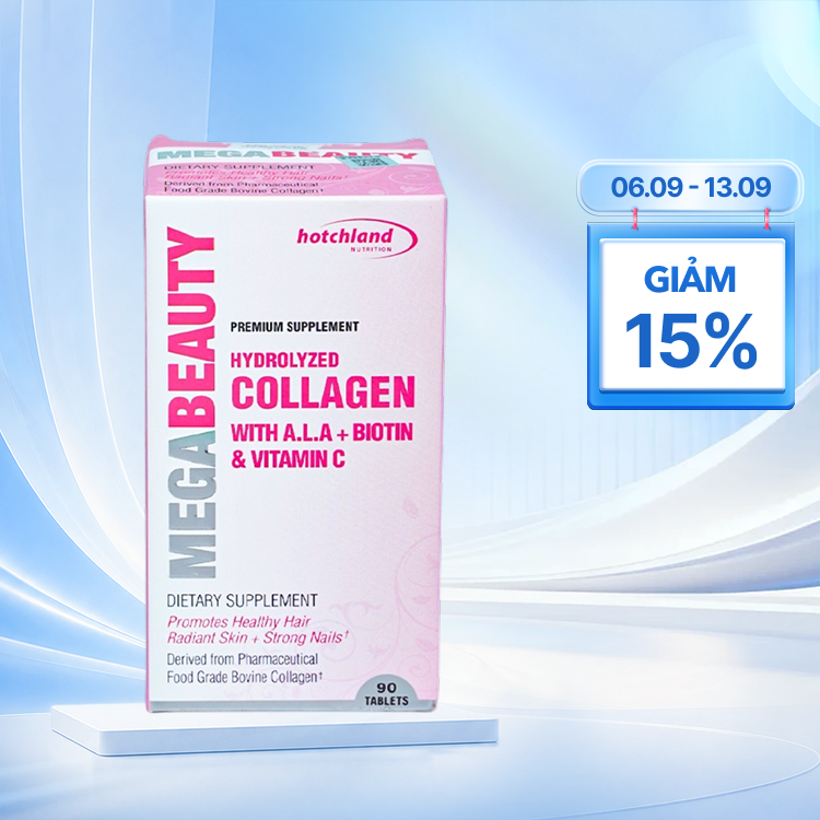 Viên uống Hotchland MegaBeauty (Hộp 90 viên) làm đẹp da, tóc, móng