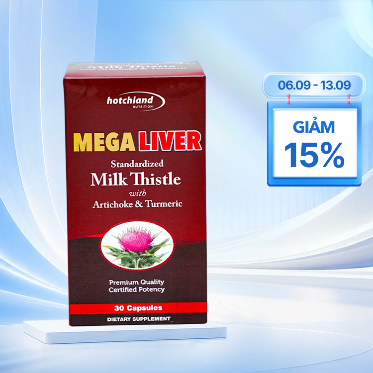 Viên uống Hotchland Mega Liver (Hộp 30 viên) giúp hỗ trợ chức năng gan