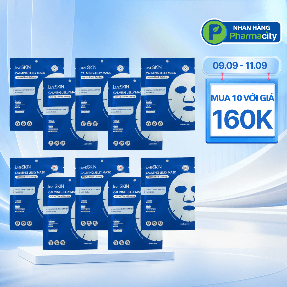 Combo 10 Gói LoveSkin Mặt Nạ Thạch Jelly Mask Calming 30g