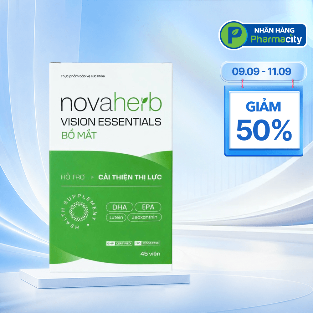 Novaherb Vision Essentials Hỗ Trợ Bổ Mắt (Hộp 45 Viên)