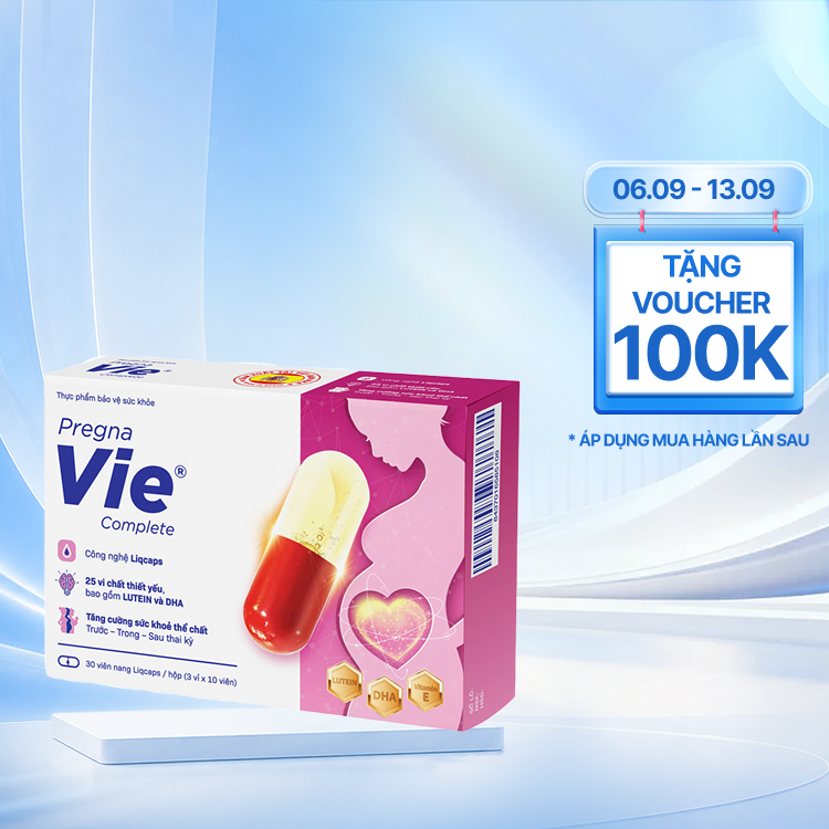 Viên uống Pregnavie Complete bổ sung dinh dưỡng cho mẹ bầu (hộp 30 viên)