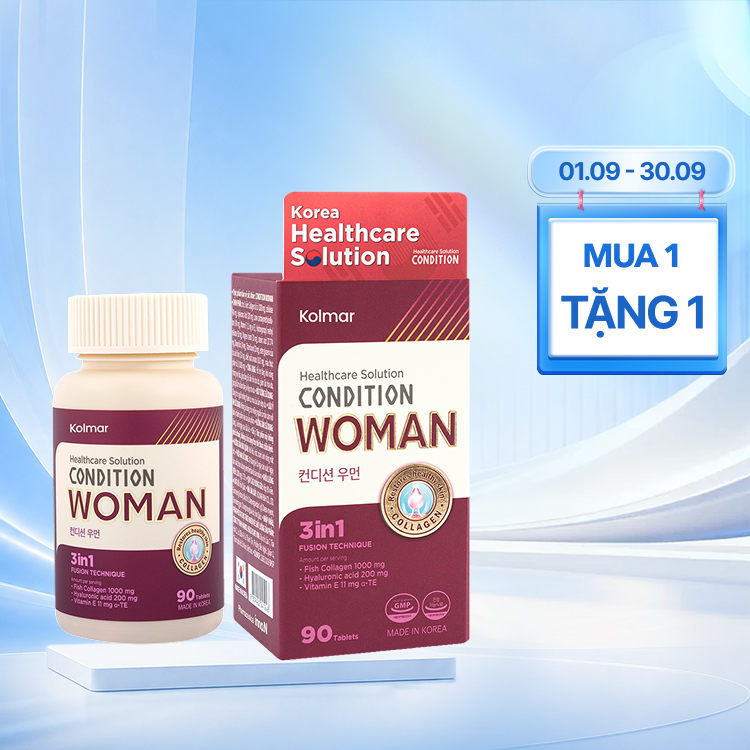 CONDITION WOMAN (Hộp 90 viên) hỗ trợ chống oxy hóa, đẹp da