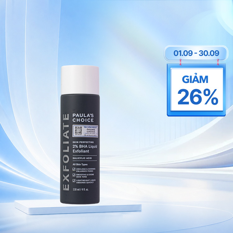 Dung dịch loại bỏ tế bào chết Paulas Choice 2% BHA Liquid Exfoliant