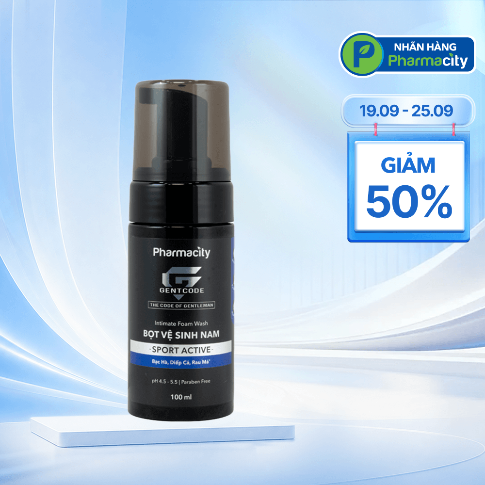 Gentcode Bọt Vệ Sinh Nam Sport Active (Chai 100ml)