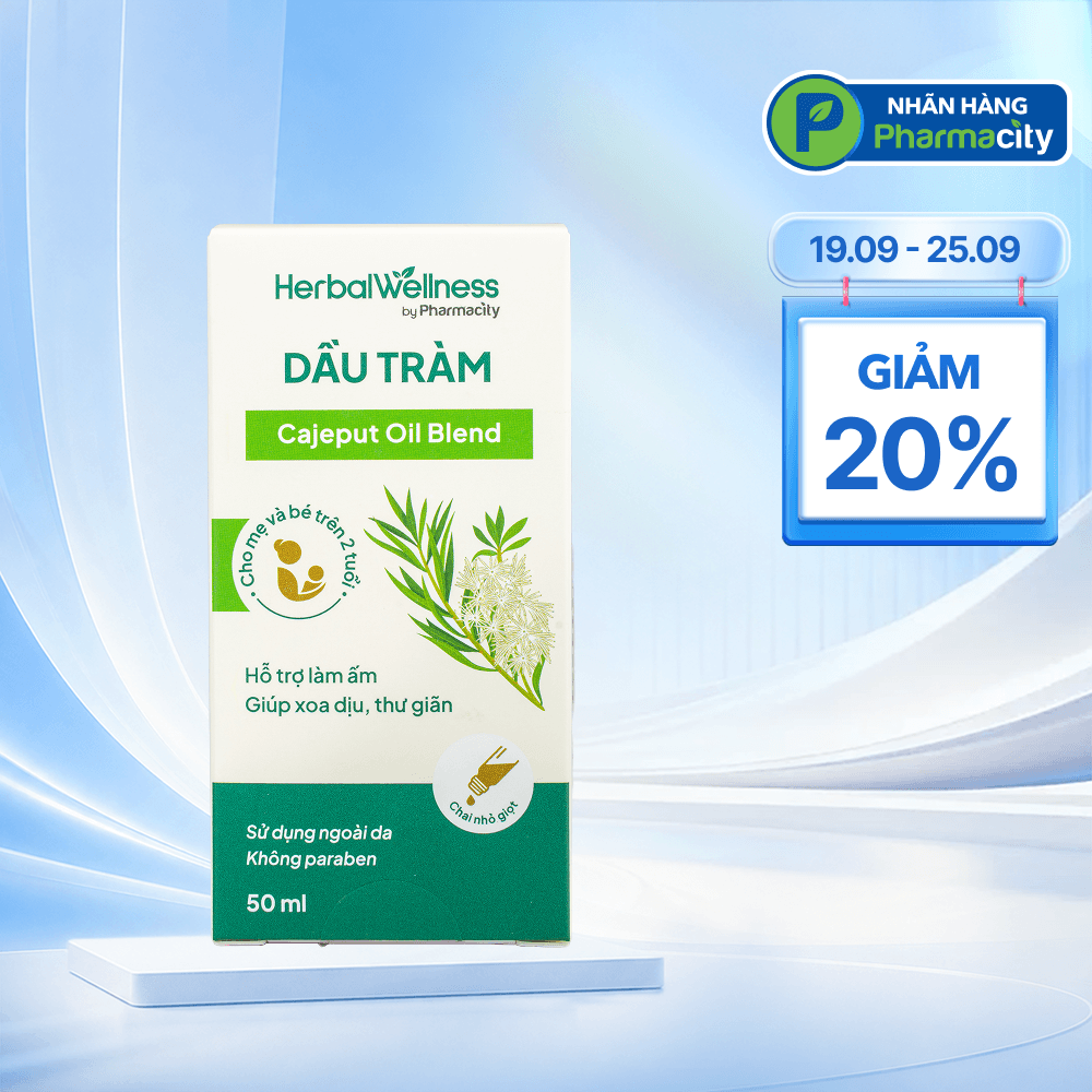 Herbal Wellness Tinh Dầu Tràm giúp thư giãn tinh thần 50ml