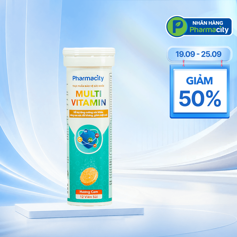 Viên sủi Multivitamin hỗ trợ tăng cường sức khỏe, nâng cao sức đề kháng (Tuýp 12 viên sủi)