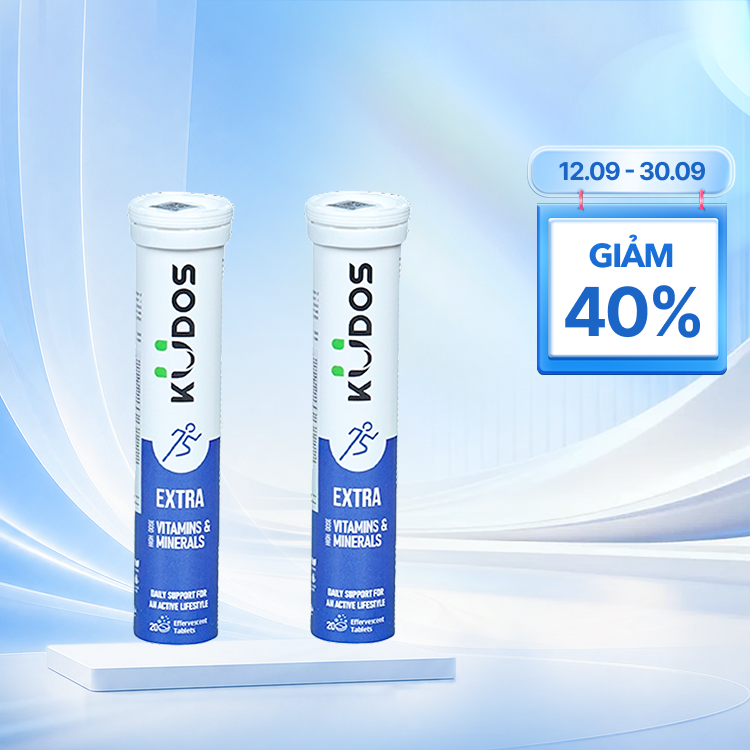 Combo 2 KUDOS Extra Vitamin & Mineral H.Tro Nang Cao Suc De Khang (Tuyp 20Vien)