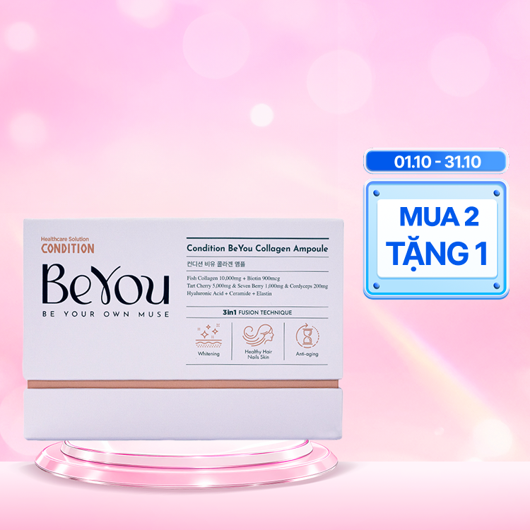 Collagen Condition Beyou Ampoule 10.000mg (Hộp 10 Chai) hỗ trợ làm đẹp da