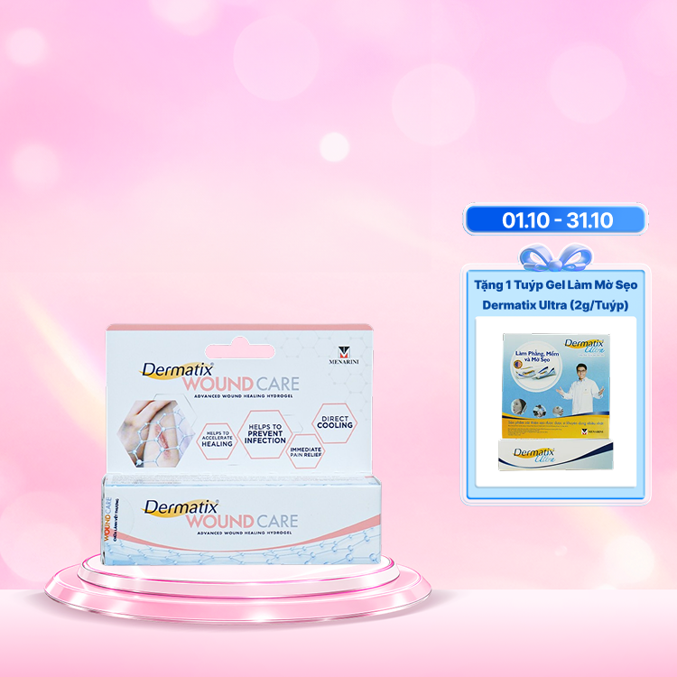 Gel bôi DERMATIX Wound Care hỗ trợ chăm sóc vết thương (Hộp 20gr)