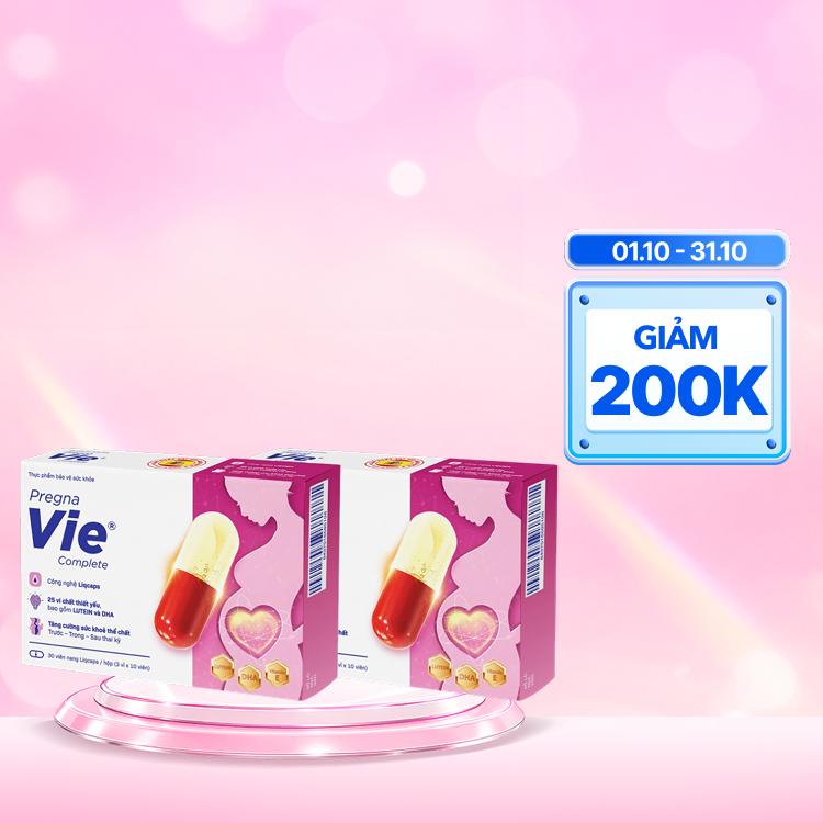 Combo 3 Hộp thực phẩm bảo vệ sức khỏe Pregnavie Complete hỗ trợ sức khỏe phụ nữ mang thai và cho con bú (Hộp 30 viên)